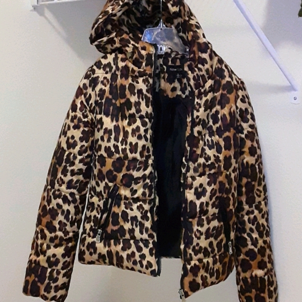 Cheetah print Puffer Coat
